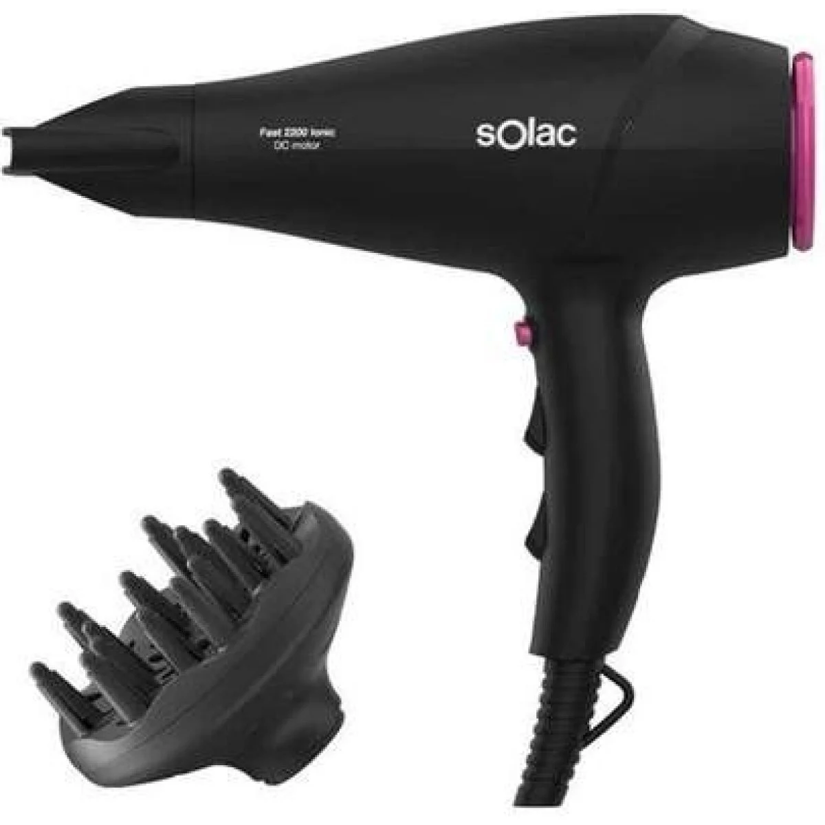 Secador de Pelo Solac 2200 W DC Inonic Plegable Difusor