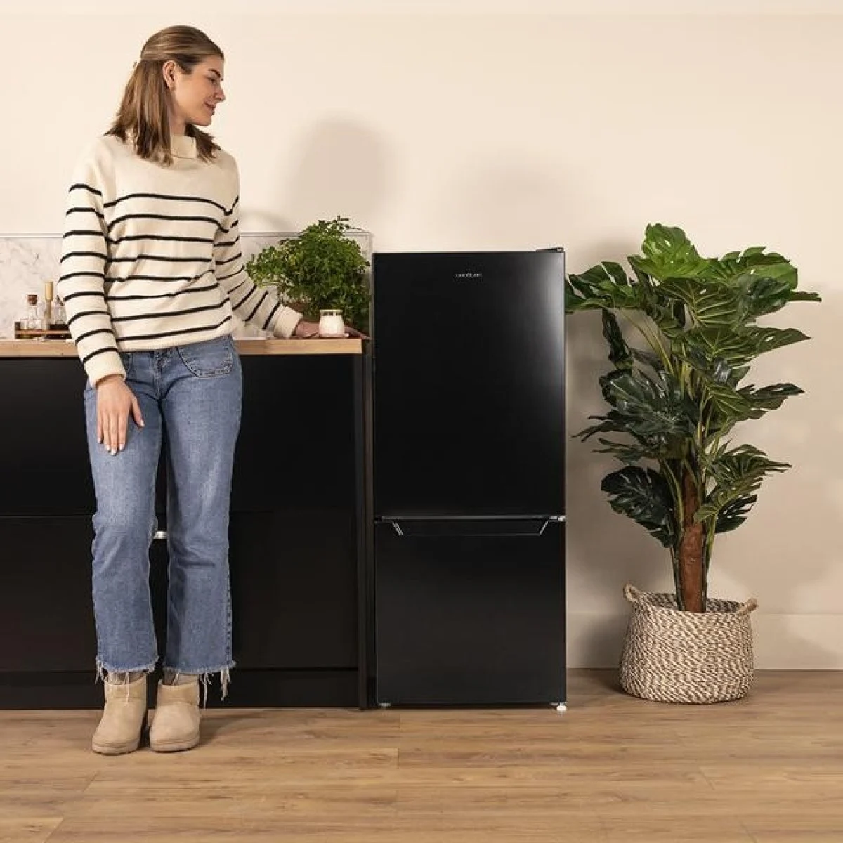 Frigorífico Combi Cecotec 117 DF BLACK E Negro No Frost