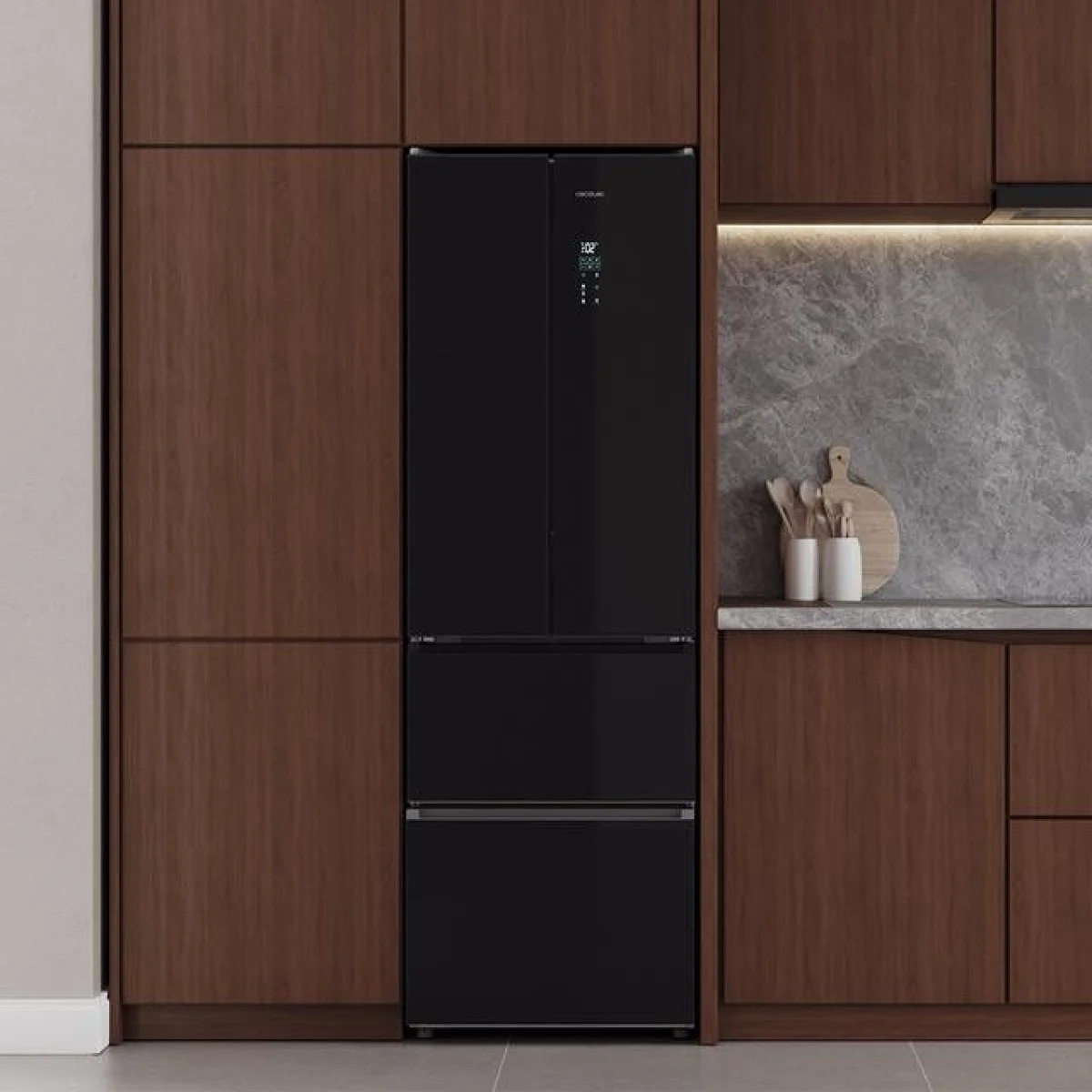 Frigorífico Combi Cecotec 117 DF BLACK E Negro No Frost