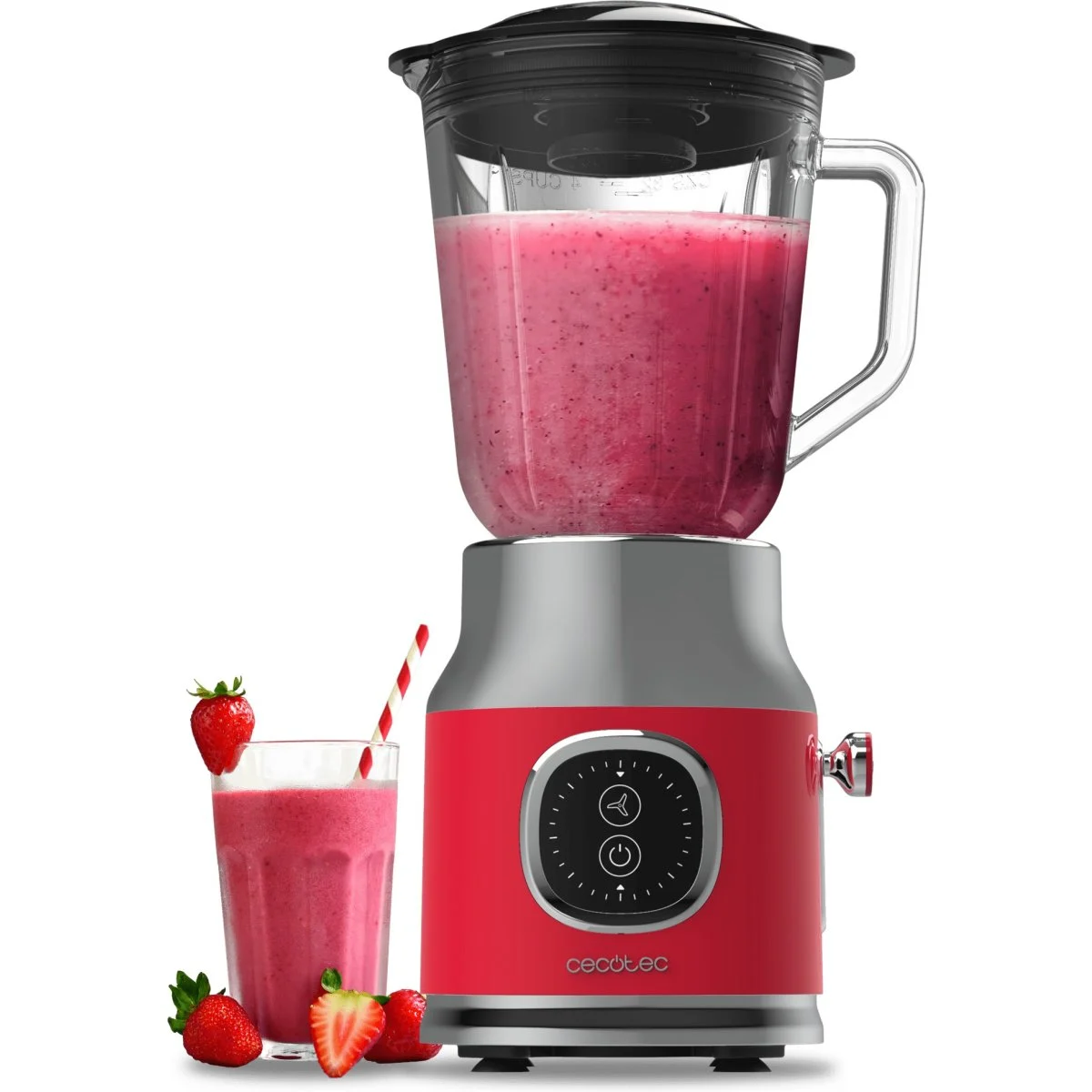 Batidora de vaso Cecotec RetroTwist 800W 1L Roja