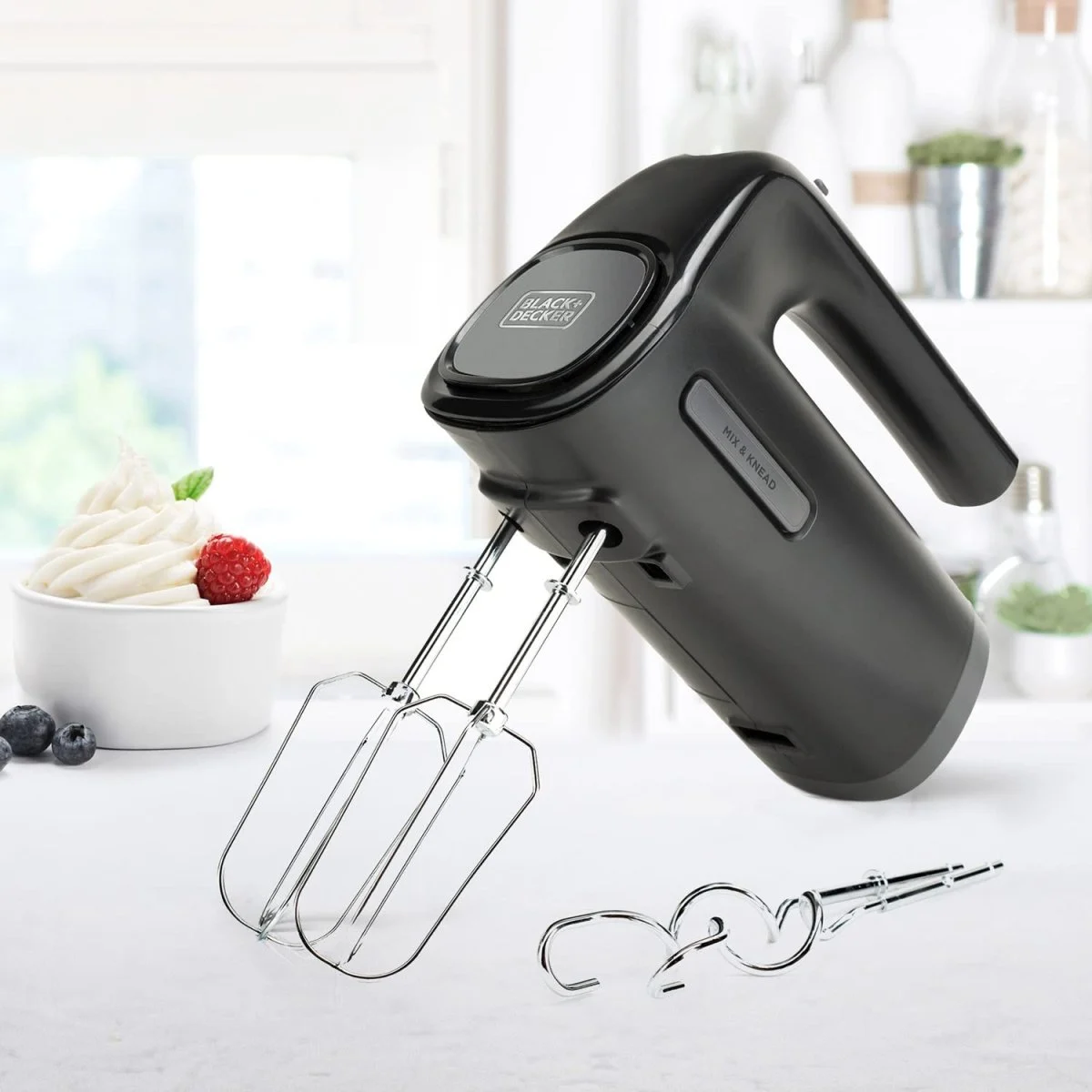 Batidora Amasadora Black & Decker BXMX301E 300W 2 Velocidades Acero Inoxidable