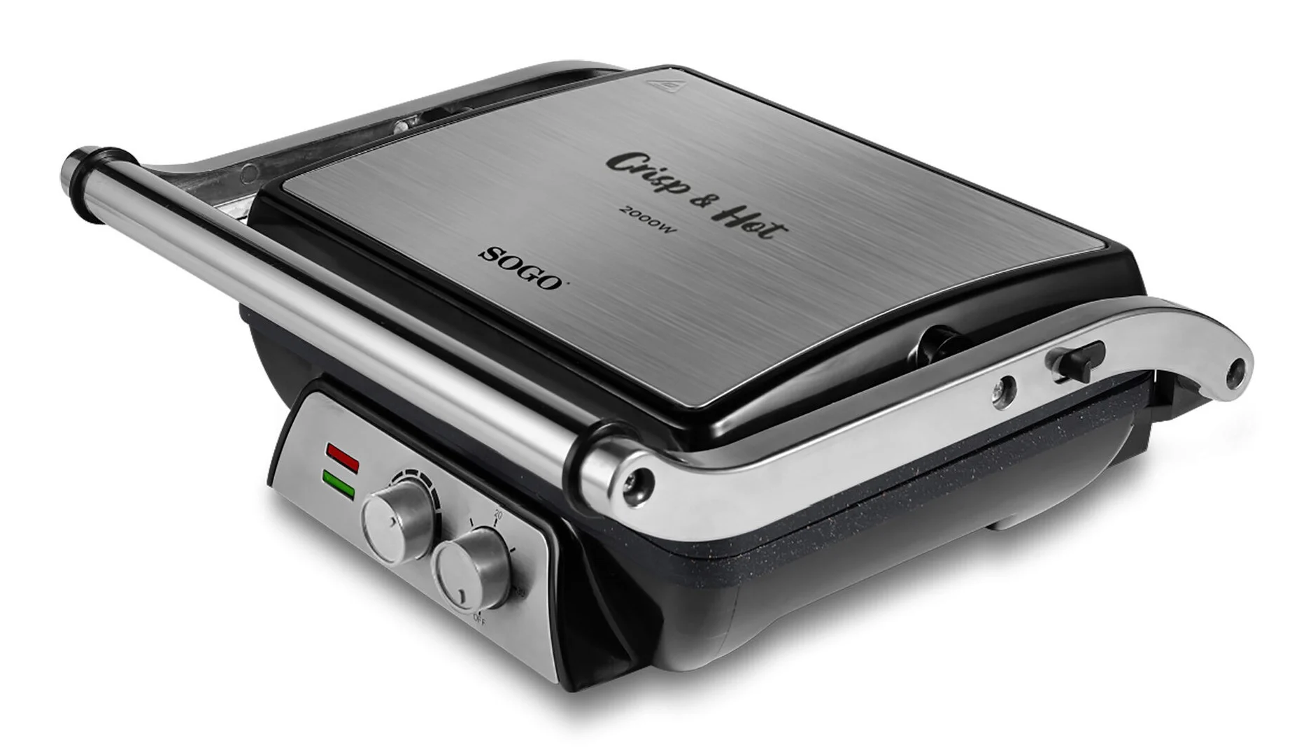 Grill Panini Sogo SS7137 2000W 4 Rebanadas Negro Acero Inoxidable