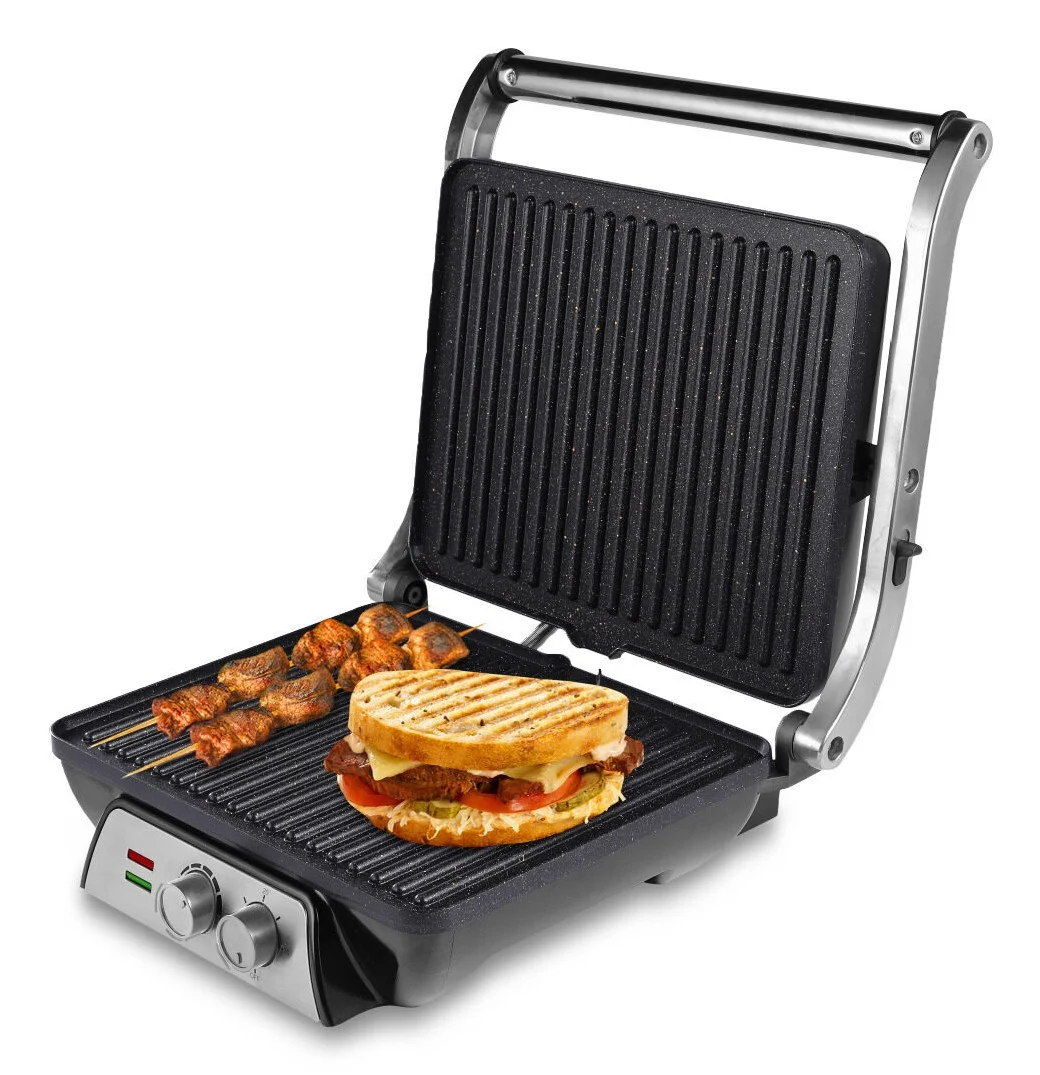 Grill Panini Sogo SS7137 2000W 4 Rebanadas Negro Acero Inoxidable