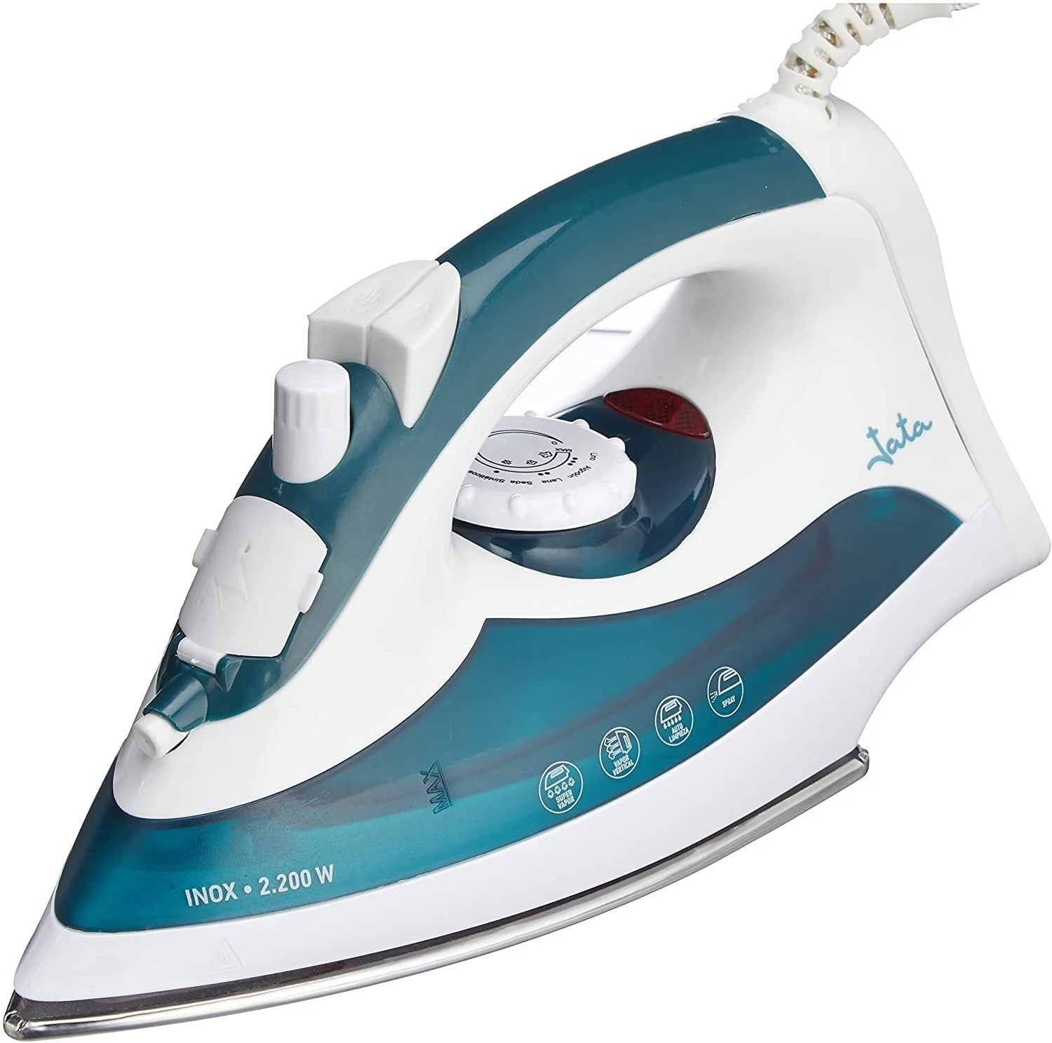 Plancha Vapor Jata PL120 2200 W Suela Inox