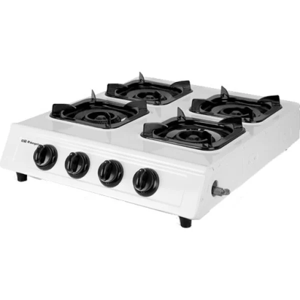 Hornillo Gas Sobremesa Orbegozo FO4000 4 Fuegos Acero Inoxidable