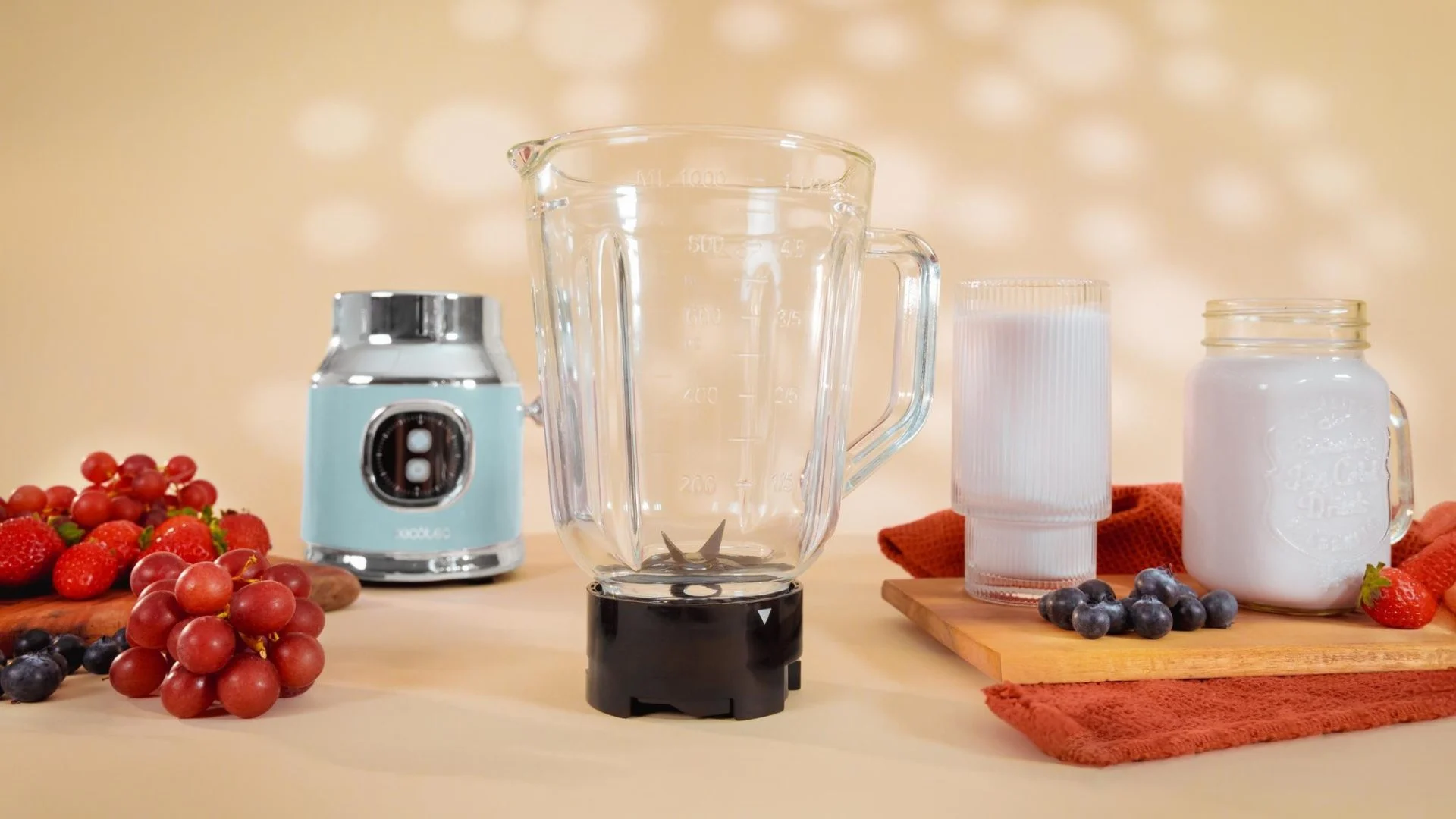 Batidora de vaso Cecotec RetroTwist Blue 800W 1L Diseño Retro