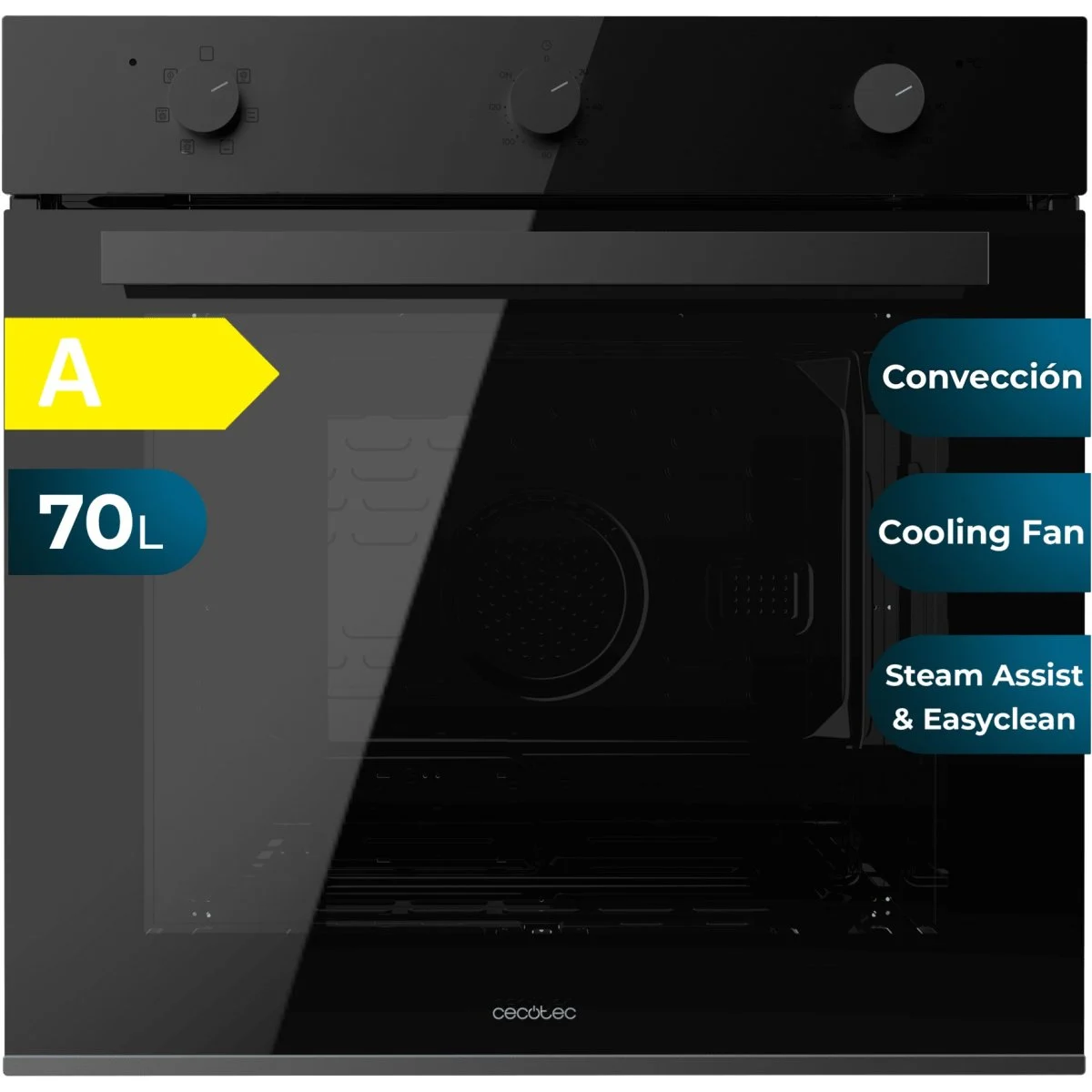 Horno Multifunción Cecotec Bolero Hexa M236000 70L 2800W Clase A Inox