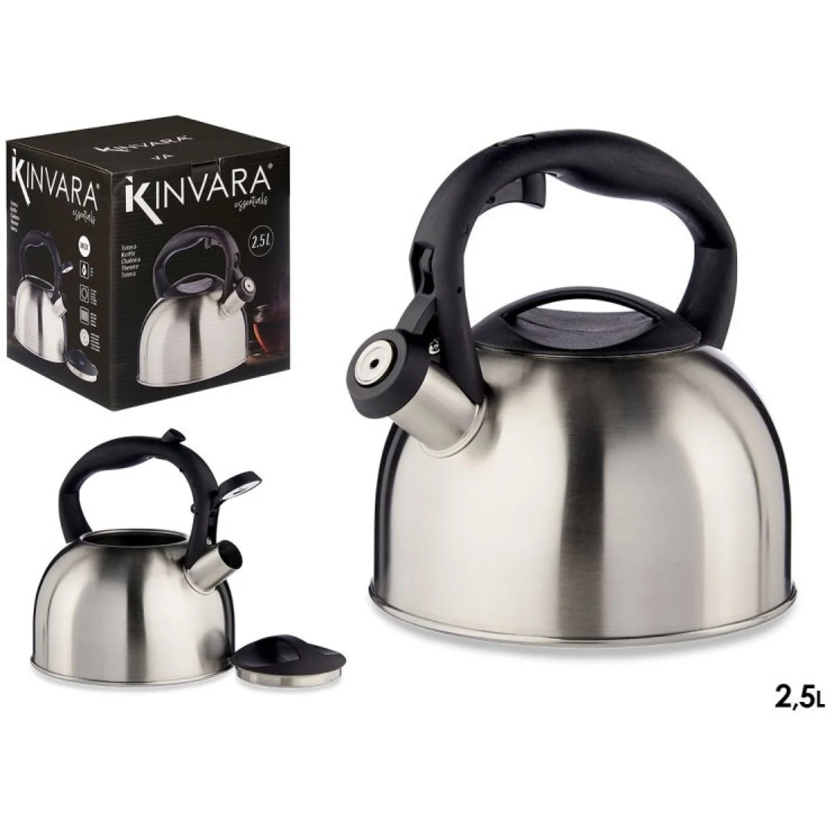Tetera Acero Inox 2.5L Asa Plástico