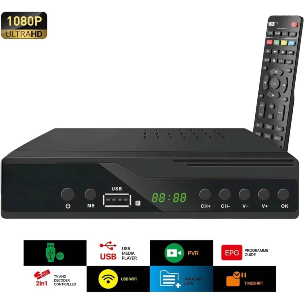 Sintonizador TV TDT HD Qdecoder