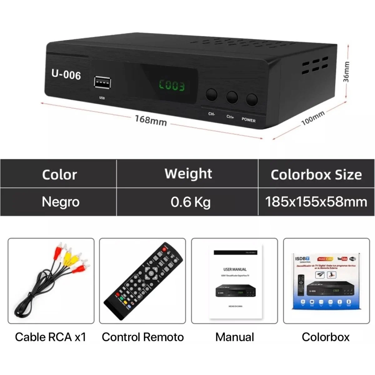 Sintonizador TV TDT HD Qdecoder
