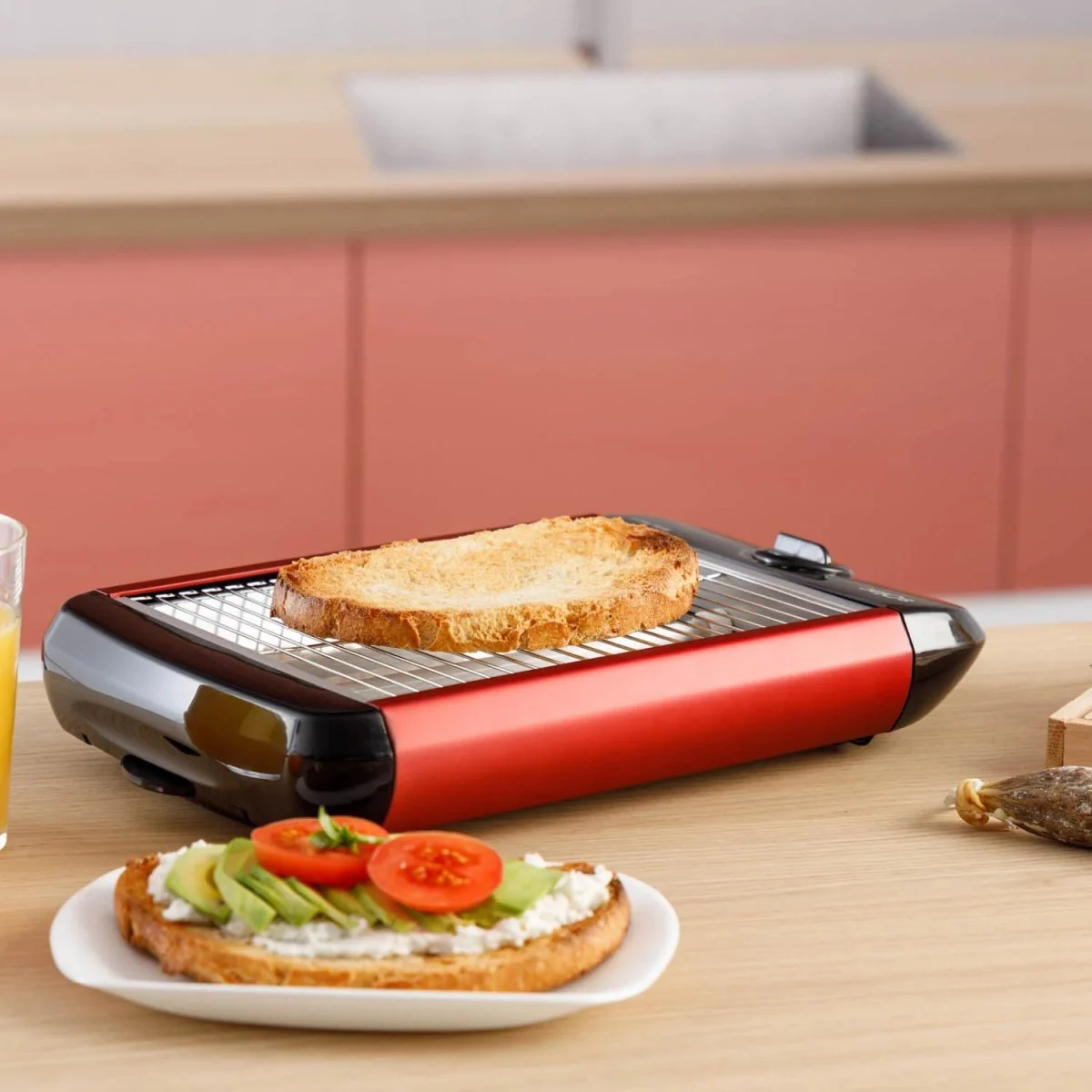 Tostador Horizontal Solac 3 T Rojo