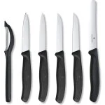 Set Cuchillos 6 Piezas con Pelador Negros