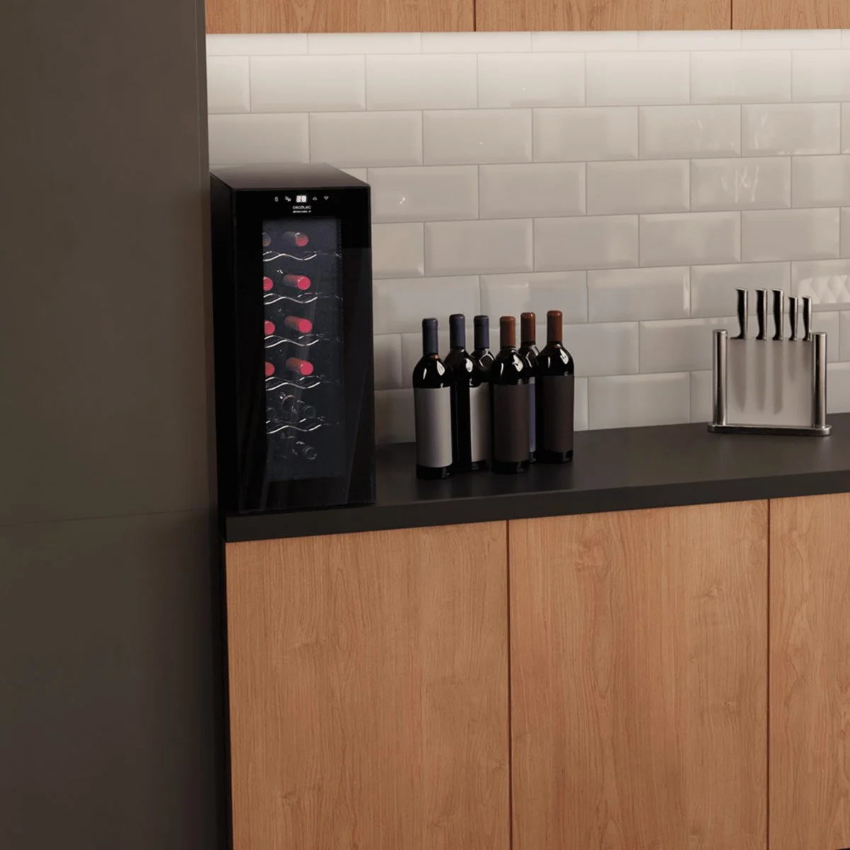 Vinoteca Cecotec GrandSommelier 1250 12 Botellas Enfriamiento Termoeléctrico