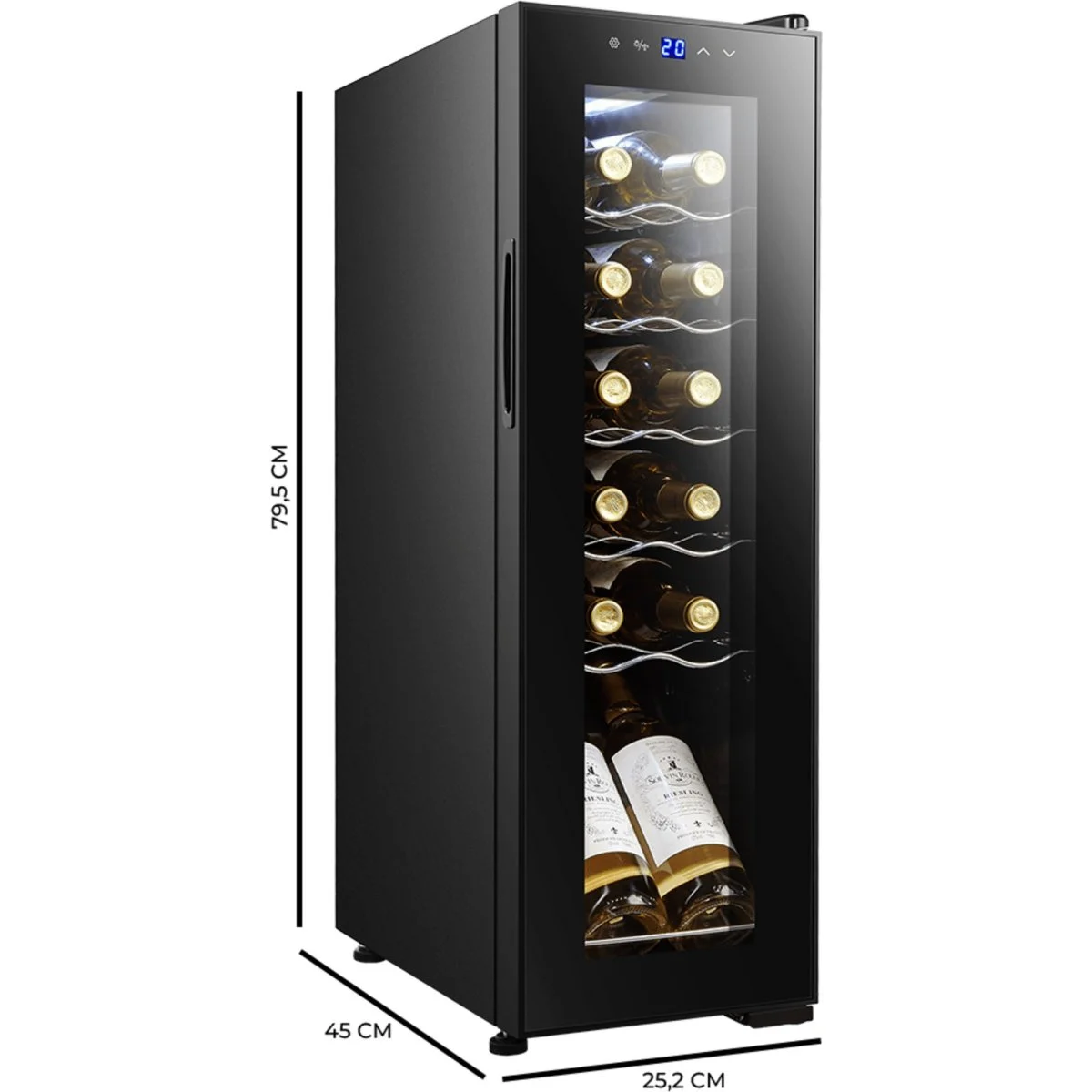 Vinoteca Cecotec GrandSommelier 1250 12 Botellas Enfriamiento Termoeléctrico