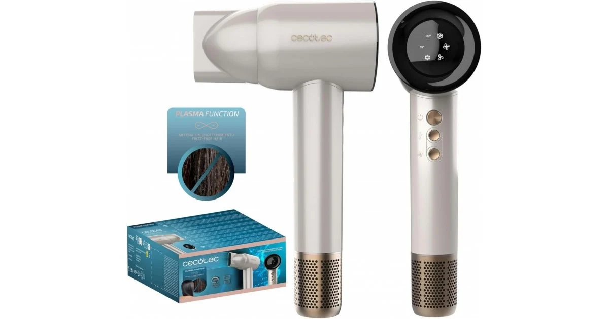 Secador de Pelo Cecotec IoniCare Rockstar Nano IonTech Champagne 4 en 1