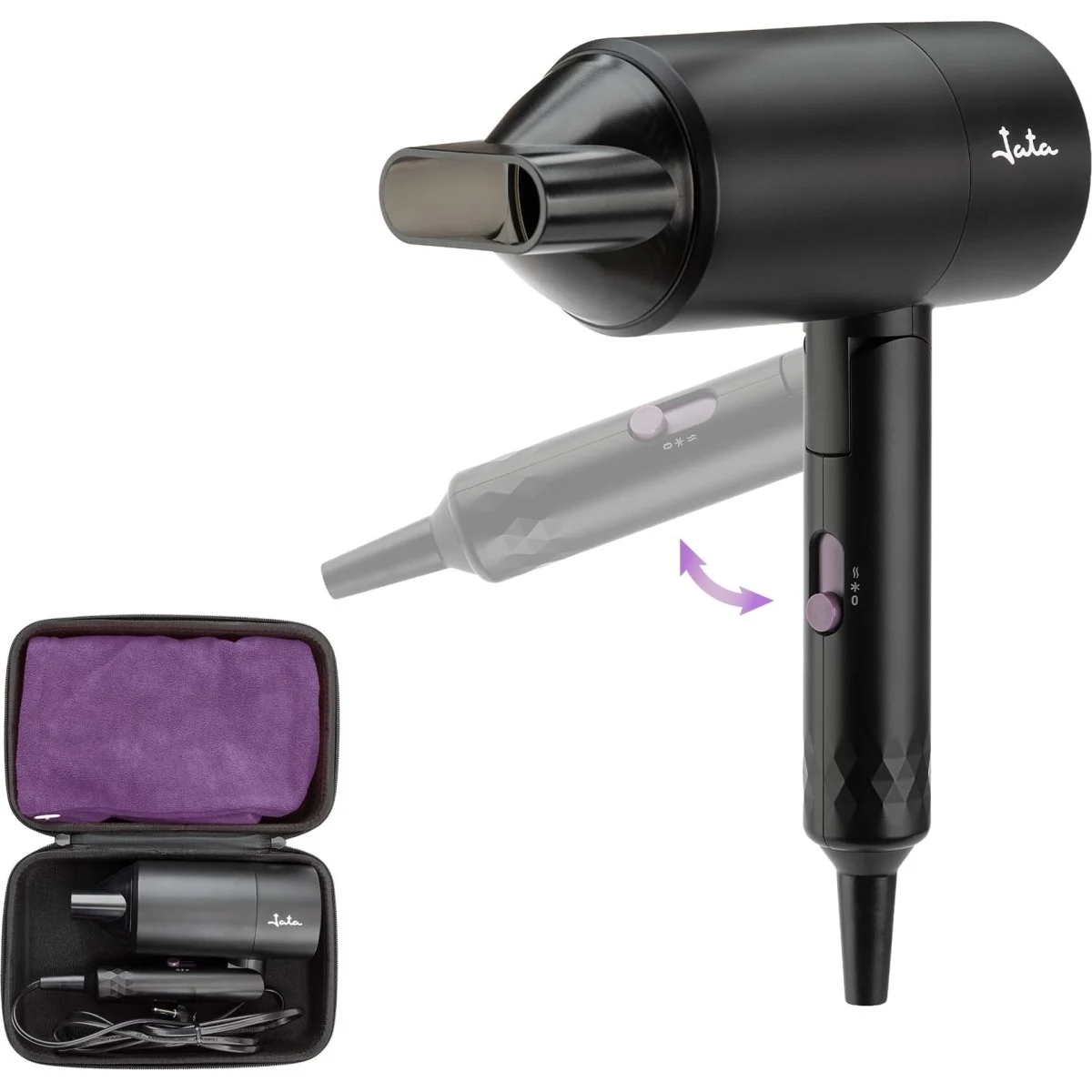 Secador Jata JBSC1430 2200 W Plegable Estuche + Toalla