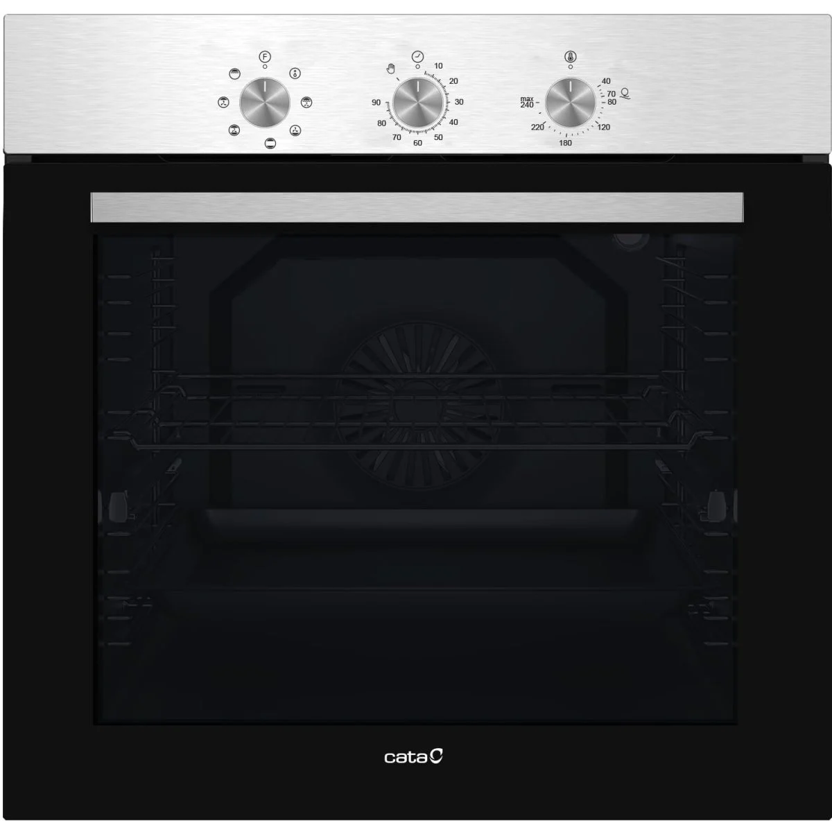 Horno Multifunción Cata MES 8007 X 80 L 2500 W Clase A Inox Cristal Negro