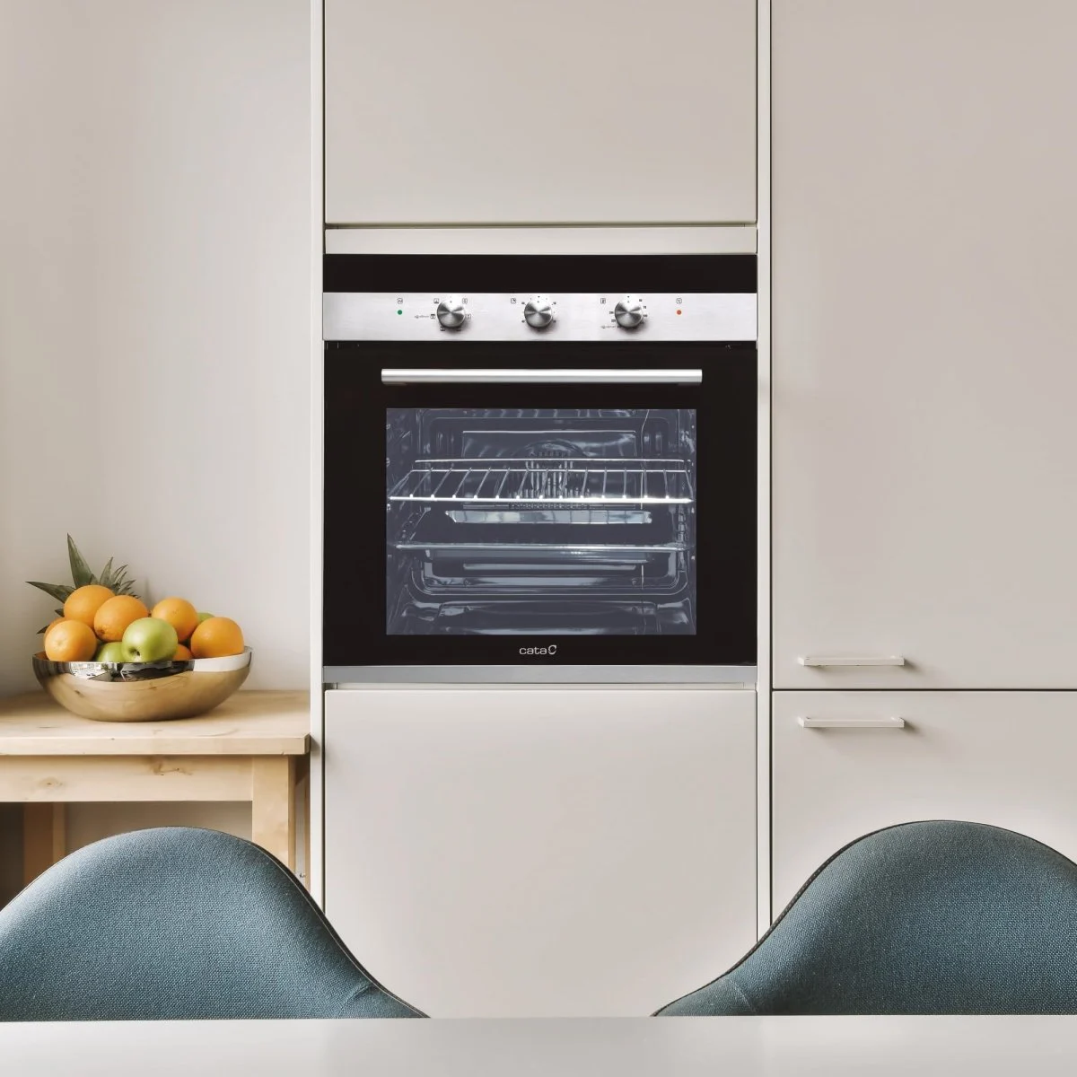 Horno Multifunción Cata MES 8007 X 80 L 2500 W Clase A Inox Cristal Negro