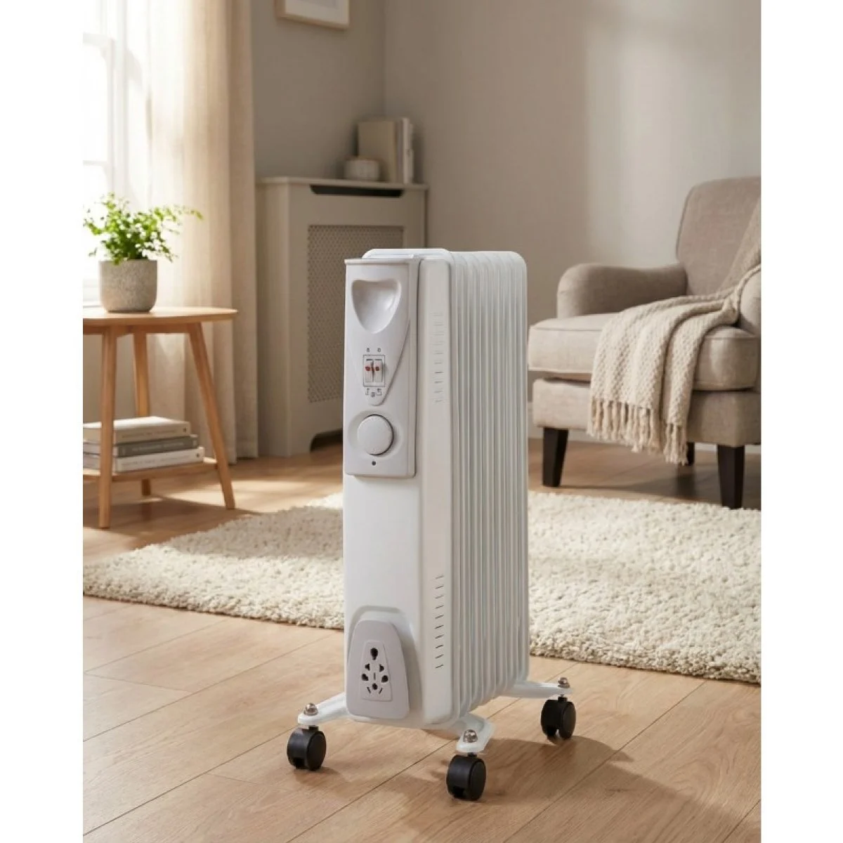 Radiador de aceite Thulos R702 1500 W Blanco