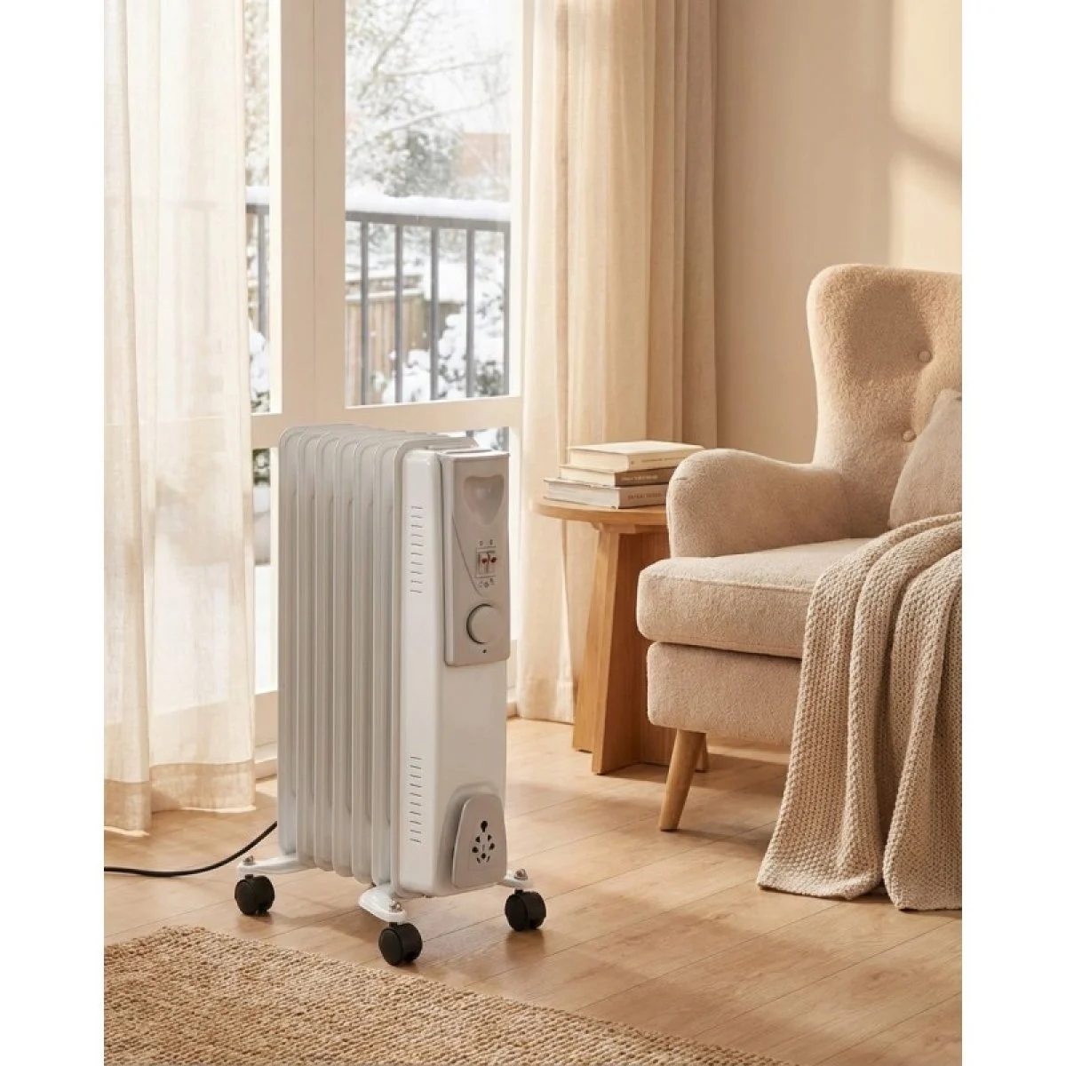 Radiador de aceite Thulos R702 1500 W Blanco