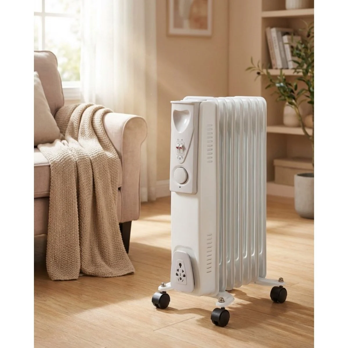 Radiador de aceite Thulos R702 1500 W Blanco