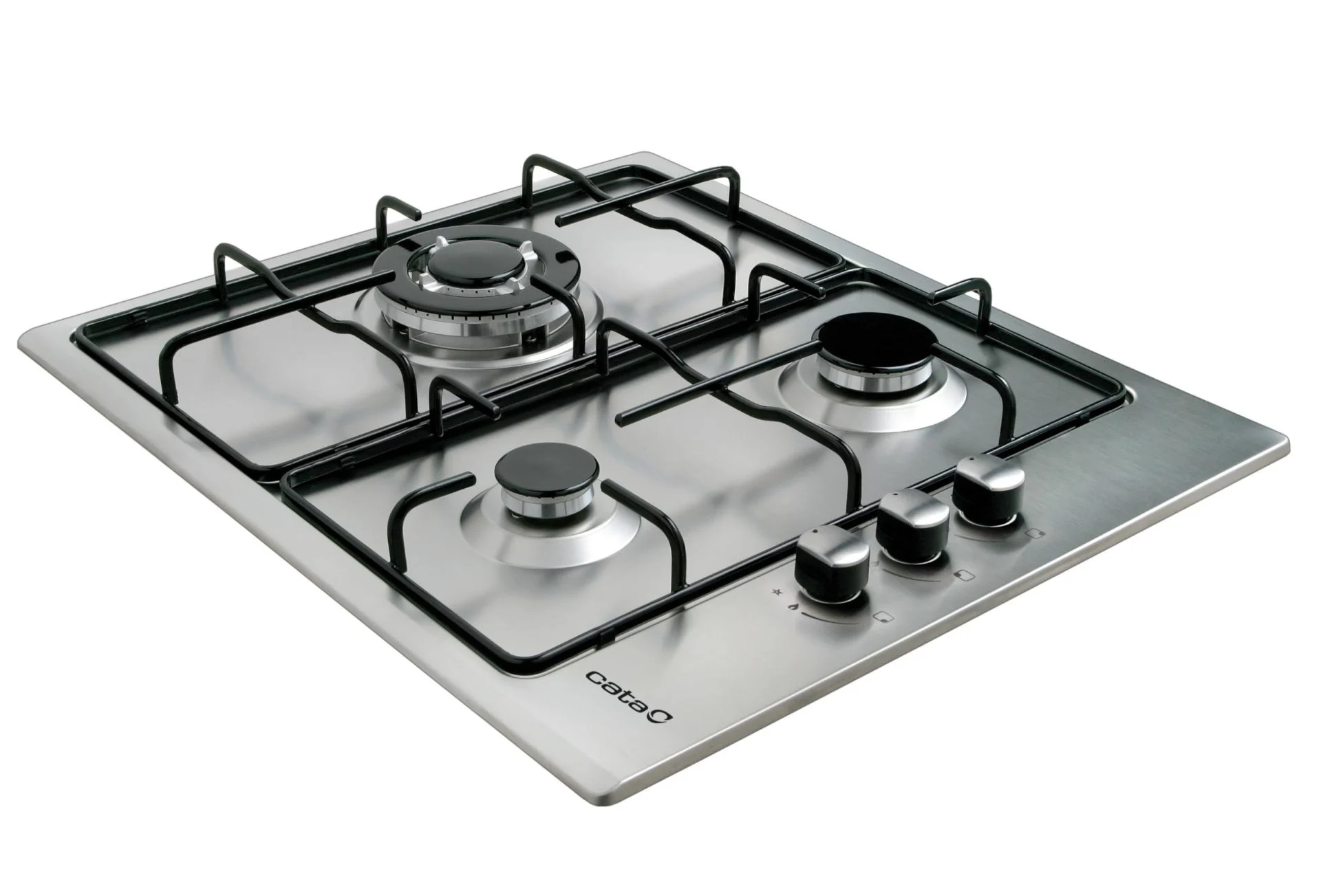 Encimera Gas Cata GIB6021X 3 Fuegos Inox Gas Butano