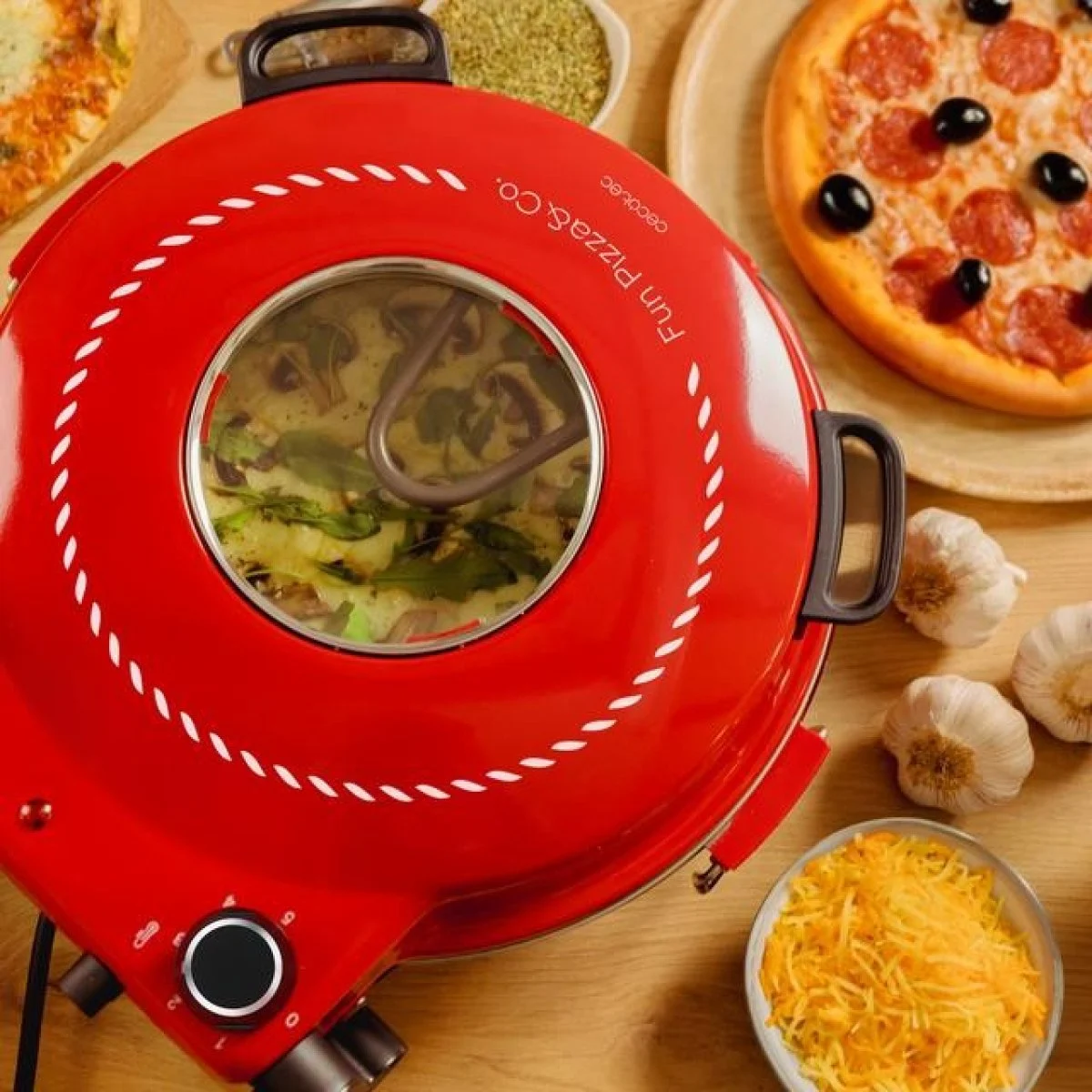 Horno para Pizza Cecotec Fun Pizza&Co Mamma Mía Window Rojo