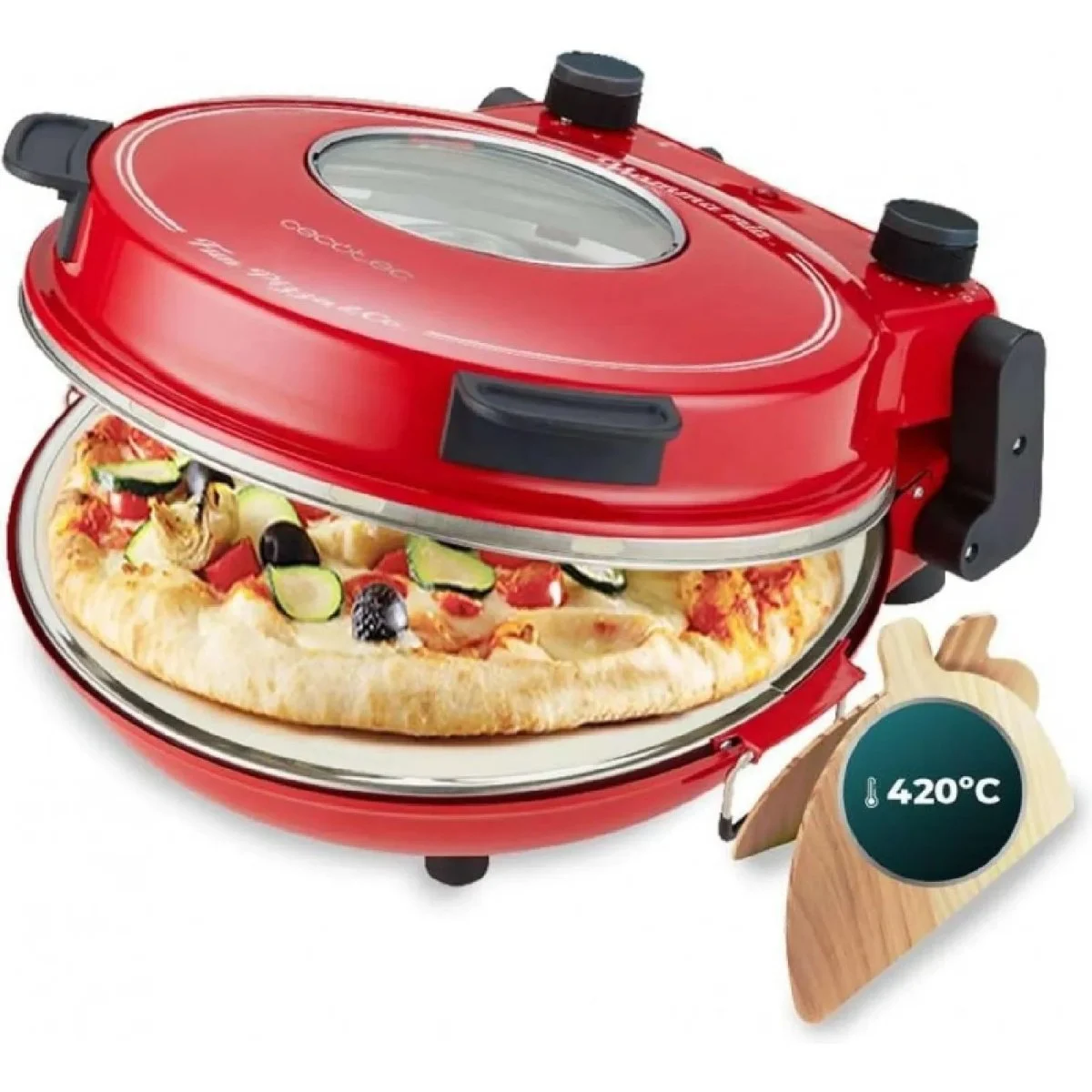 Horno para Pizza Cecotec Fun Pizza&Co Mamma Mía Window Rojo
