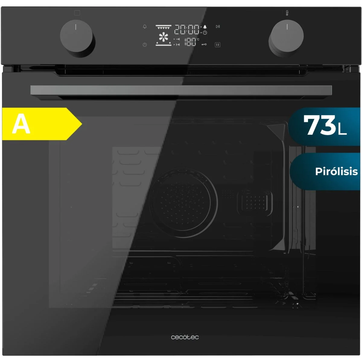 Horno Multifunción Cecotec Pirolítico P526000 73L Clase A Negro