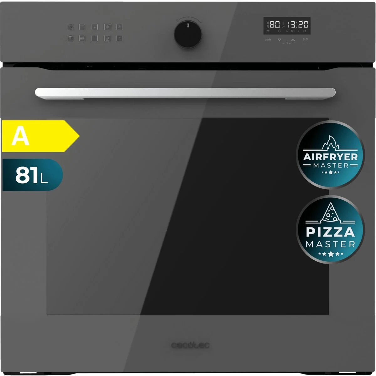 Horno Multifunción Cecotec Bolero Hexa AF316000 81L 11 Funciones Clase A Cristal Gris