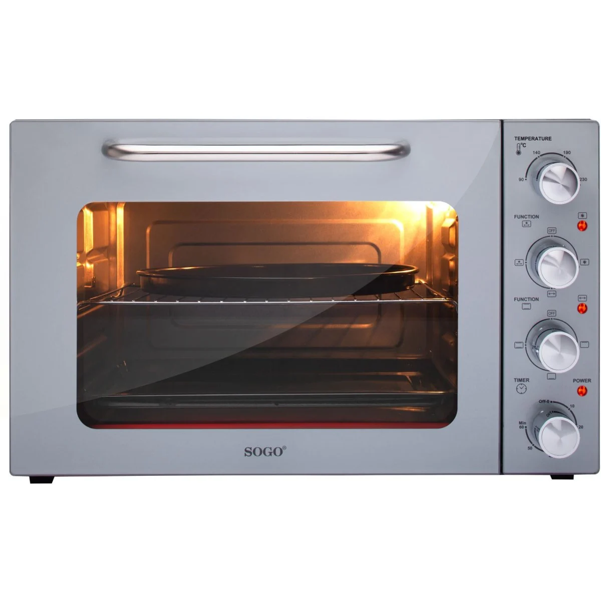 Horno sobremesa Sogo GRATINADOR 48 L 1800 W Convección Negro