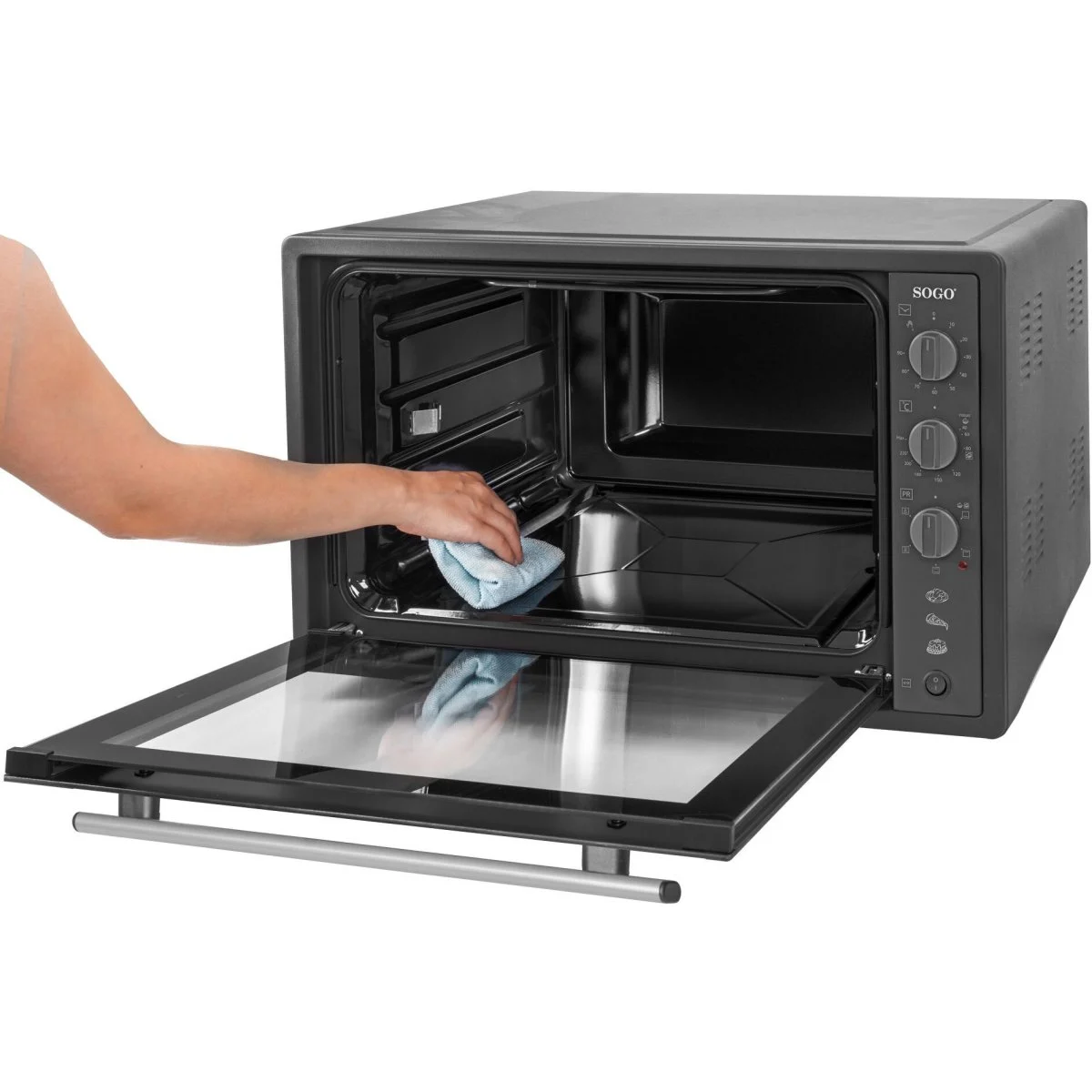 Horno sobremesa Sogo 70 L Negro 2000 W Convección Rotisserie