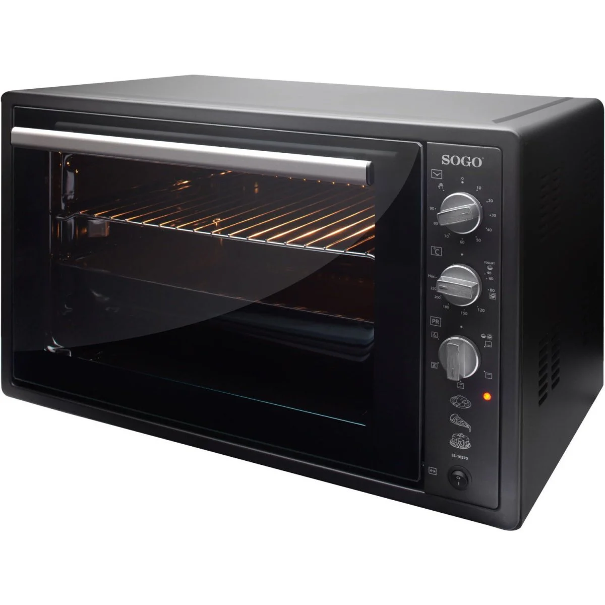 Horno sobremesa Sogo 70 L Negro 2000 W Convección Rotisserie