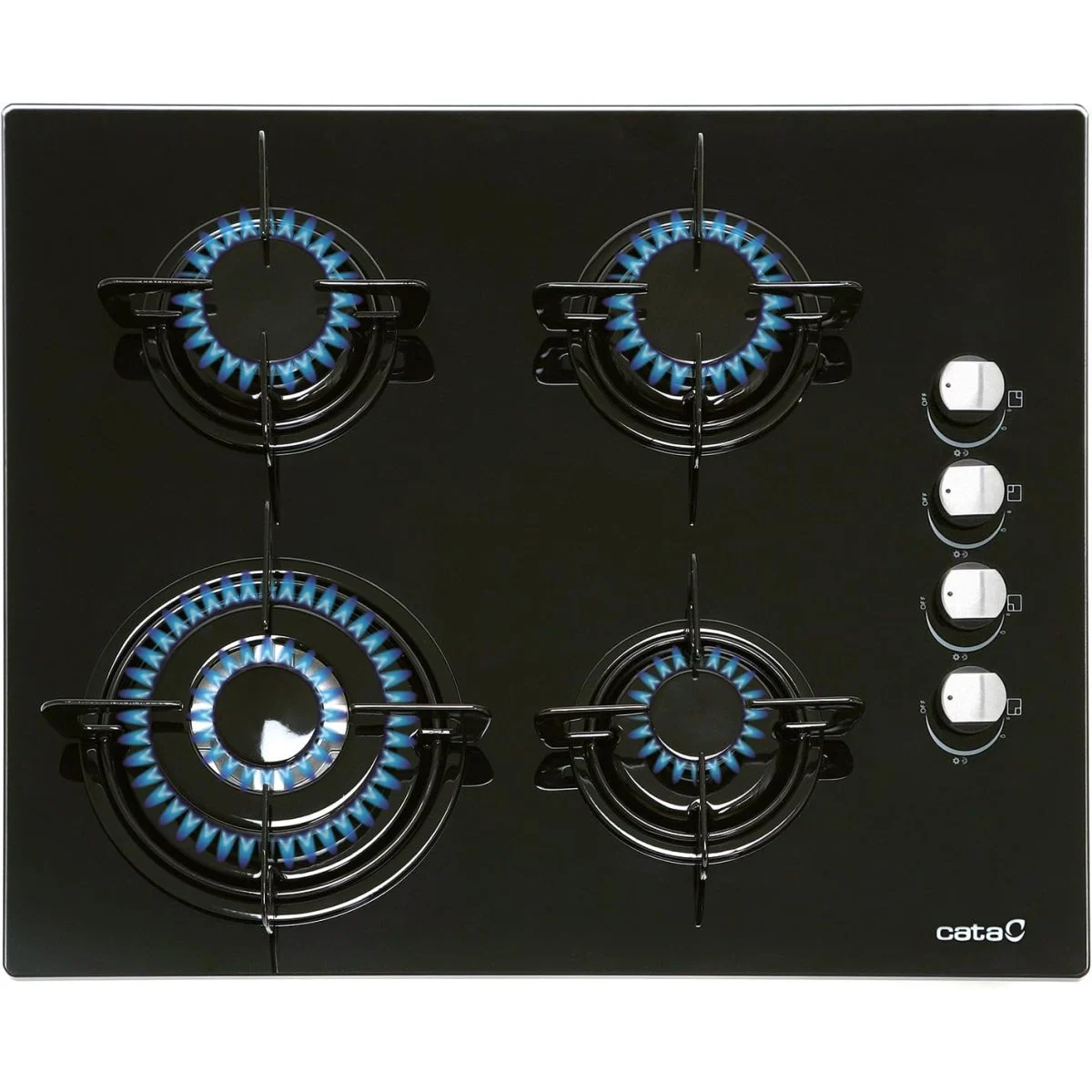Encimera Cristal Gas Cata LCIB 6021 BK 3 Quemadores Butano 6,25 kW