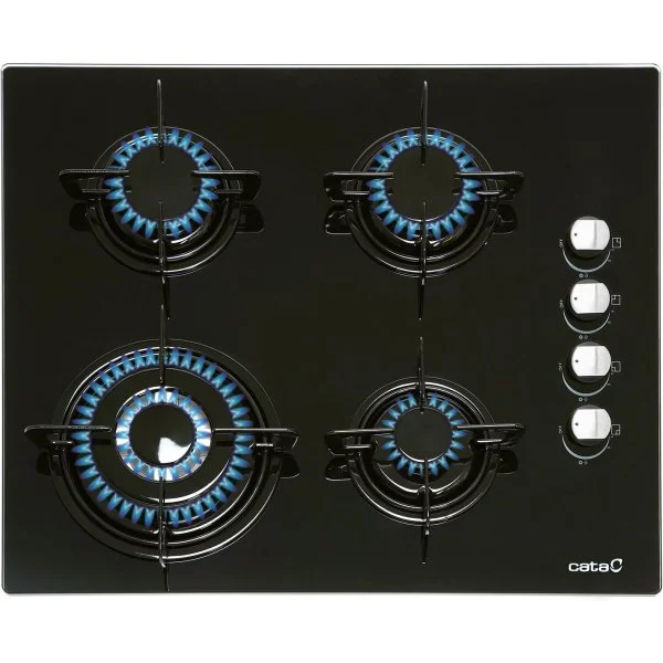 Encimera Cristal Gas Cata LCIB 6021 BK 3 Quemadores Butano 6,25 kW