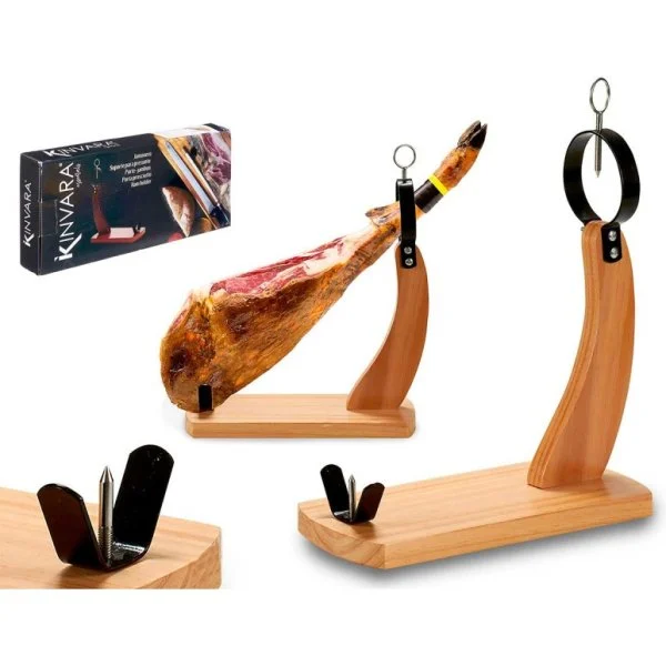 Jamonero Madera Pino Ancho Natural