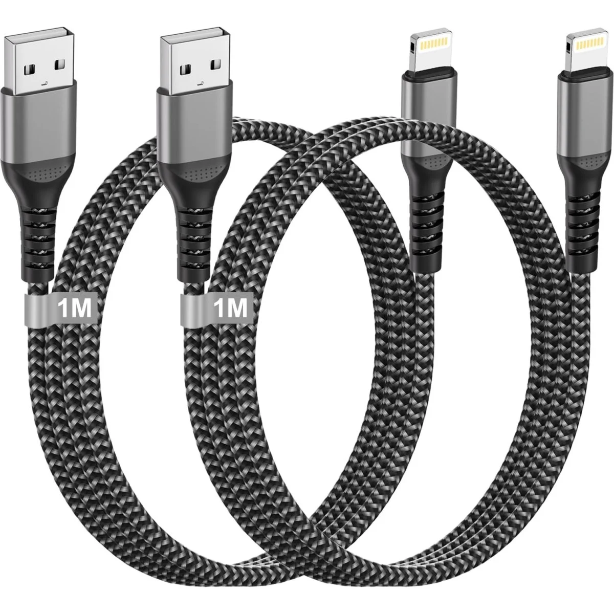 Cable USB-MFI UGREEN iPhone Negro Aluminio 1m