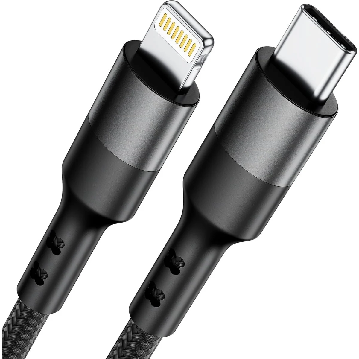 Cable USB-MFI UGREEN iPhone Negro Aluminio 1m