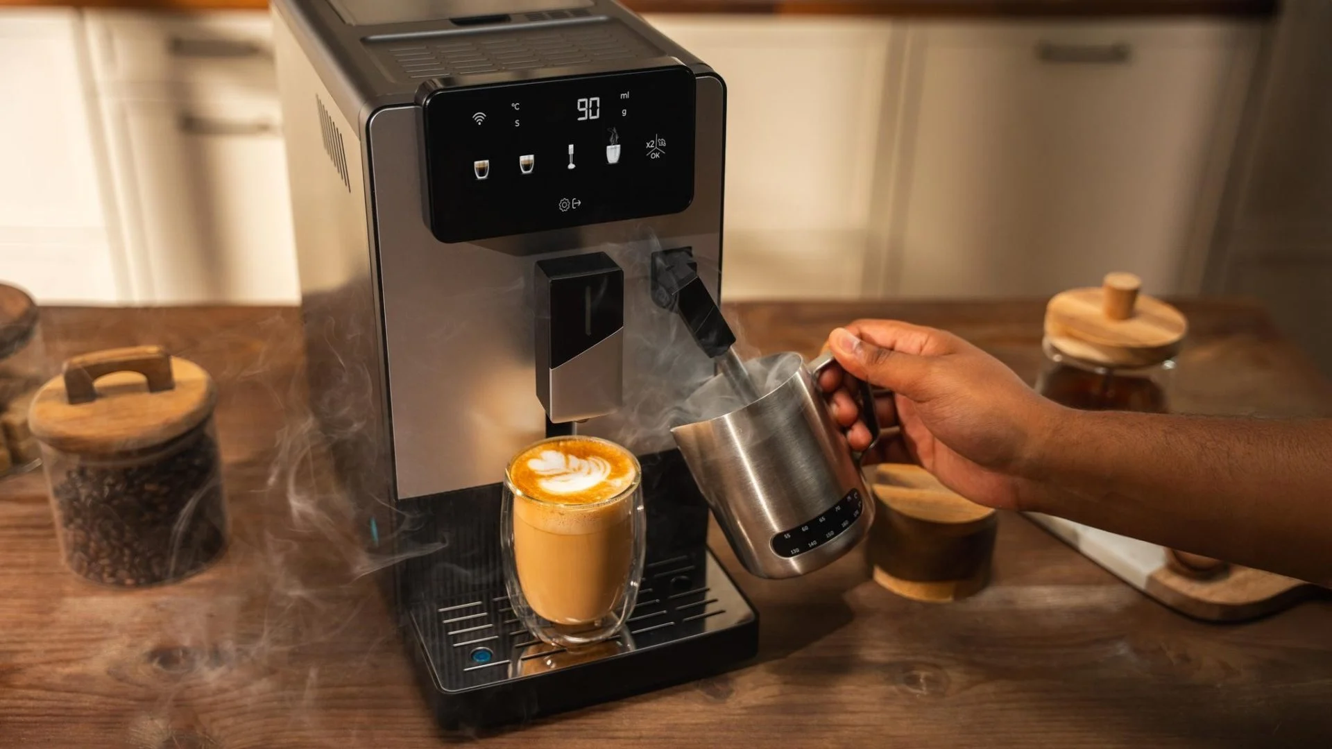 Cafetera superautomática Cecotec Cremmaet Steam 19 Bares Vaporizador