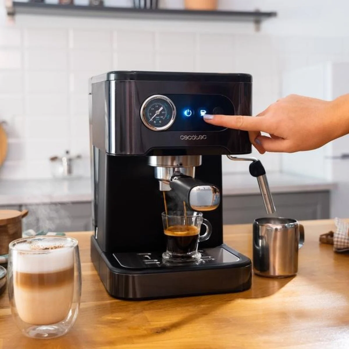 Cafetera Espresso Cecotec Power Espresso 20 Pro Latte 20 Bares 1350 W