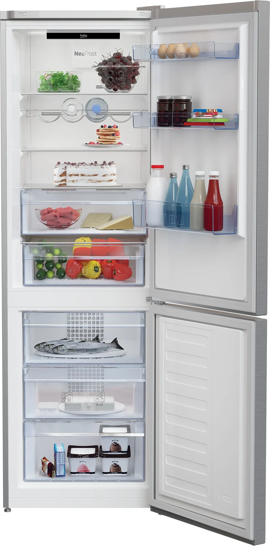 Frigorífico Beko RCNE366E50XBN 366 L A+++ Inox Independiente