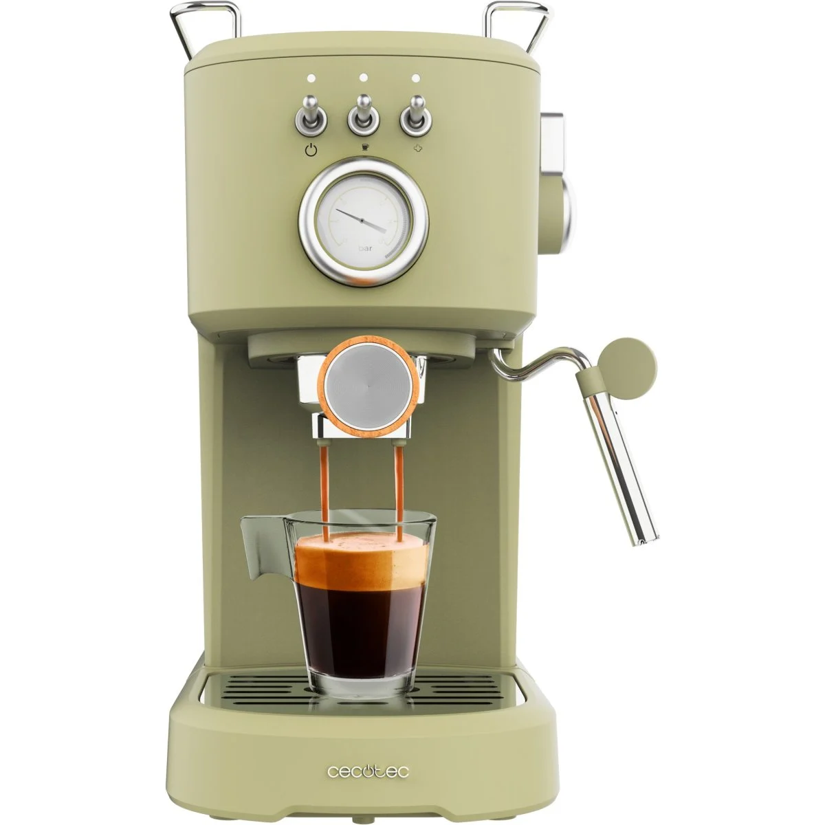 Cafetera Cecotec Power Espresso 20 Retro Green 20 Bares 1100 W