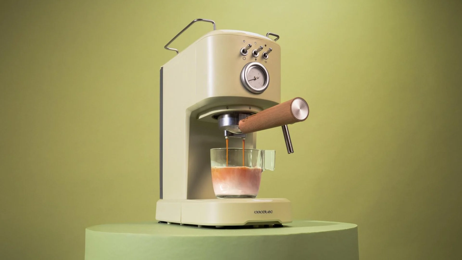 Cafetera Cecotec Power Espresso 20 Retro Green 20 Bares 1100 W