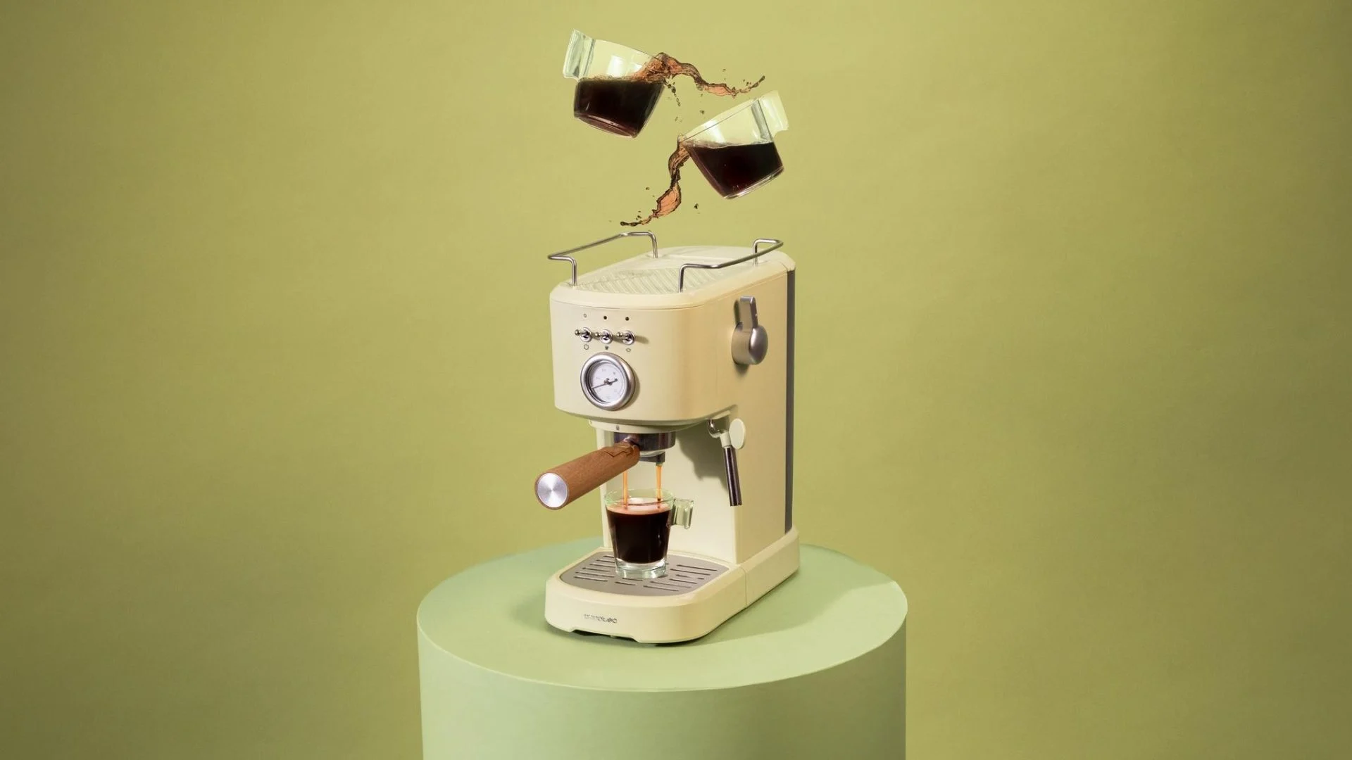 Cafetera Cecotec Power Espresso 20 Retro Green 20 Bares 1100 W