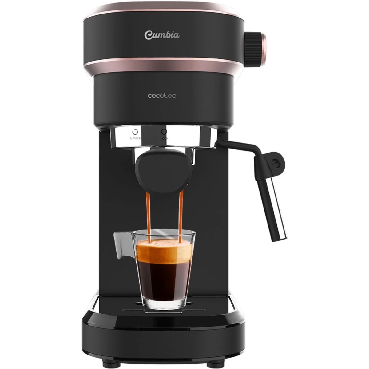 Cafetera Espresso Cecotec Cafelizzia 890 Rose/Negro 20 Bares 1350 W