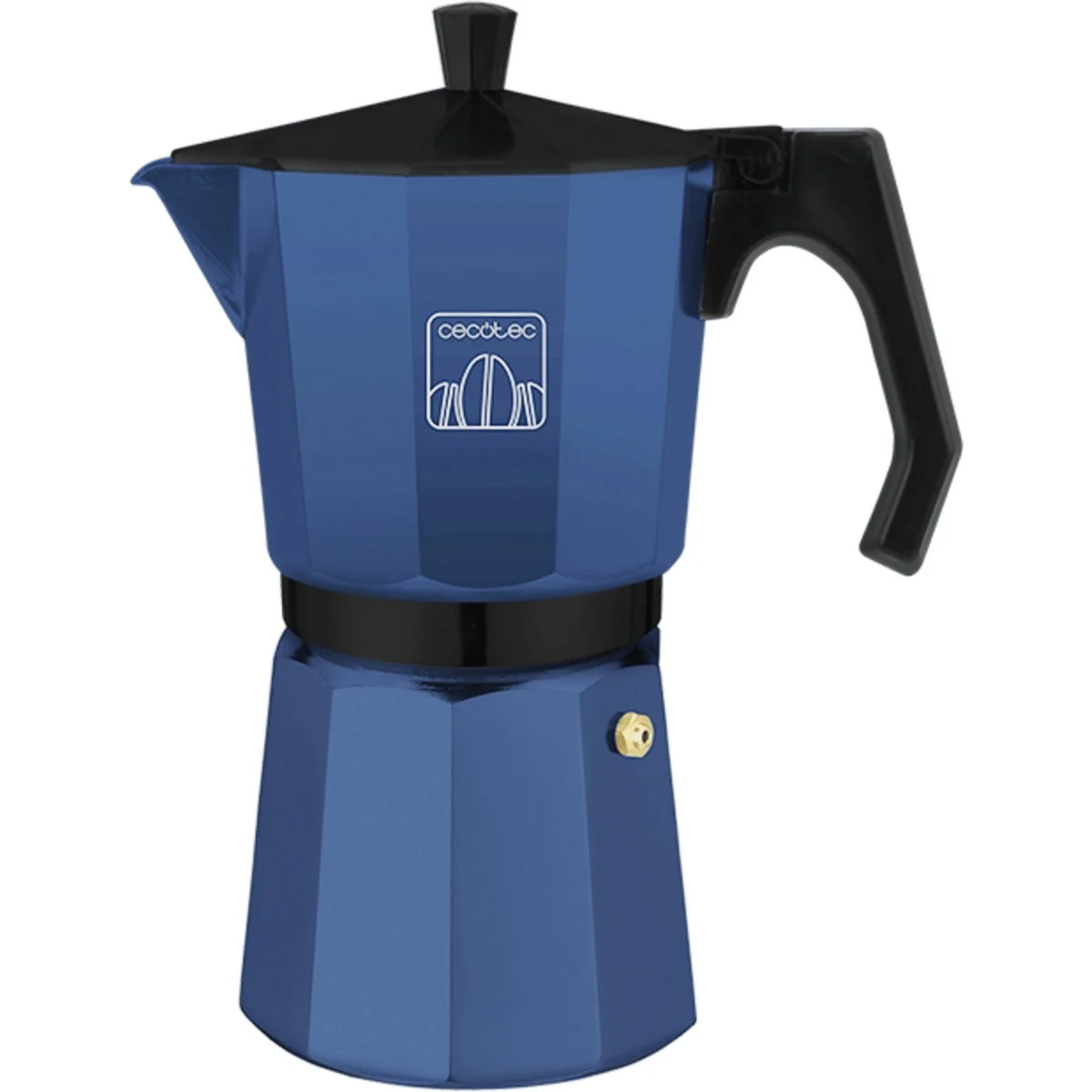 Cafetera Italiana Cecotec Mokclassic 1200 12 Tazas Aluminio Azul