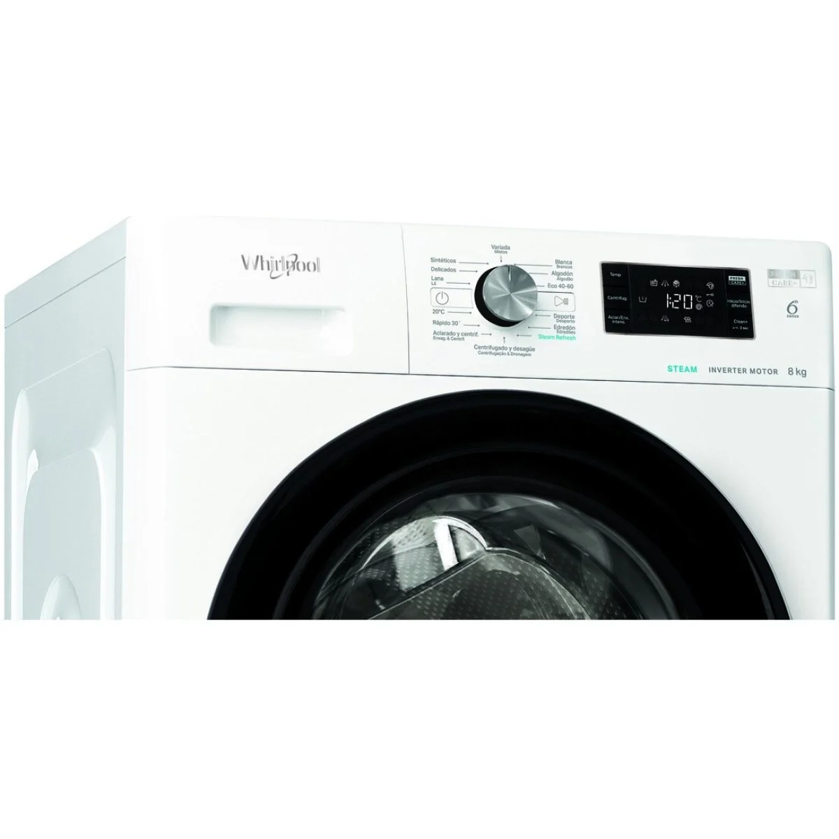 Lavadora Whirlpool FFB8489BVSPT 8 Kg 1400 rpm Clase A Puerta Negra