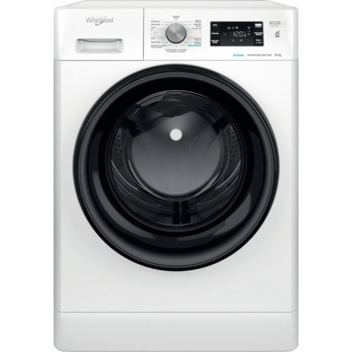 Lavadora Whirlpool FFB8489BVSPT 8 Kg 1400 rpm Clase A Puerta Negra