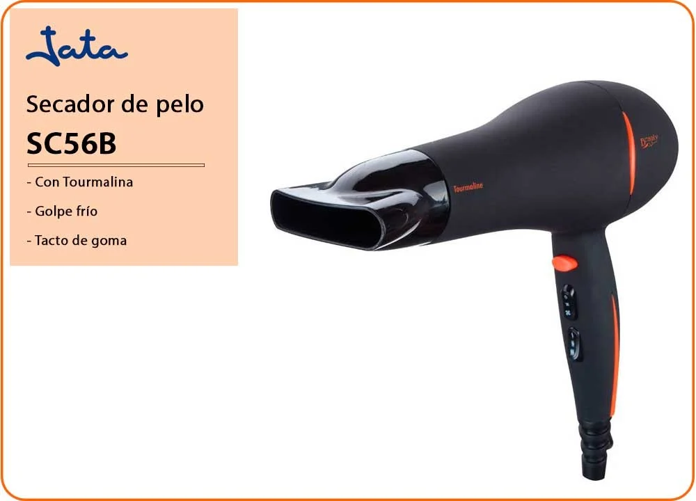 Secador de Pelo Jata SC56B 2000W Motor DC Tourmaline