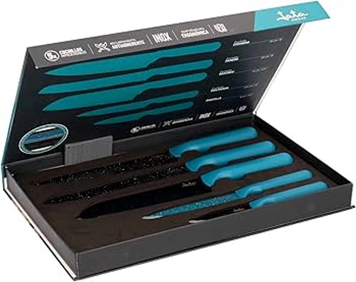 Set 5 Cuchillos Jata Puño Azul